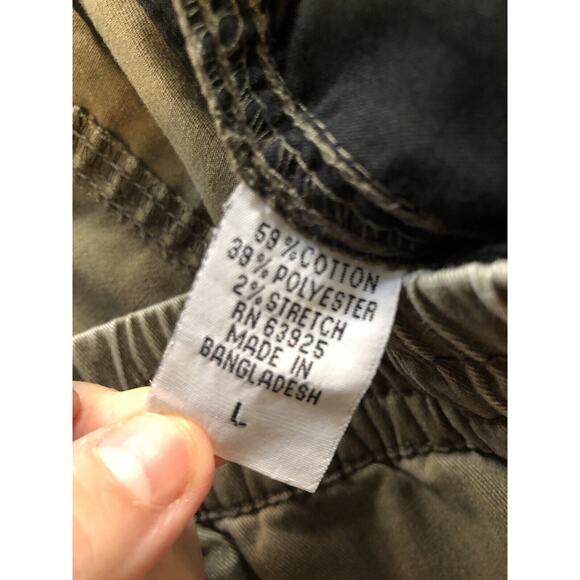 Retrofit Brand MFG Pants Mens Size Large Green Drawstring Pull On Pockets FLAWED - Picture 4 of 6